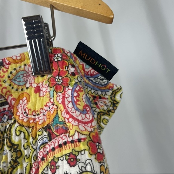 MudHut Bohemian Floral Print Pillowcase Cover Quilted Textured Boho - Picture 6 of 6